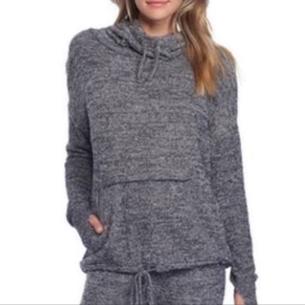 Barefoot Dreams Gray Cowl Neck Sweater